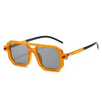 Basic Streetwear Geometric Ac Square Full Frame Men's Sunglasses sku image 4
