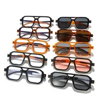 Basic Streetwear Geometric Ac Square Full Frame Men's Sunglasses main image 1