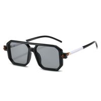 Basic Streetwear Geometric Ac Square Full Frame Men's Sunglasses sku image 1