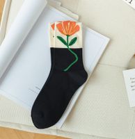 Frau Süß Blume Baumwolle Crew Socken Ein Paar sku image 5