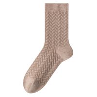 Men's Casual Simple Style Solid Color Cotton Crew Socks A Pair sku image 5