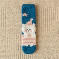 Women's Cute Bear Polyester Blending Jacquard Crew Socks A Pair sku image 1