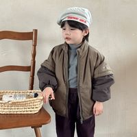 Retro Einfarbig Baumwolle Jungen Oberbekleidung sku image 7