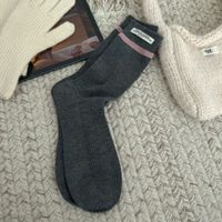 Women's Casual Simple Style Color Block Wool Crew Socks A Pair sku image 3