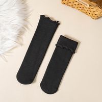 Femmes Style Japonais Couleur Unie Coton Crew Socks Une Paire sku image 4