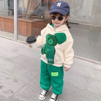 Casual Animal Cartoon Solid Color Polyester Boys Clothing Sets sku image 1