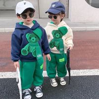 Casual Animal Cartoon Solid Color Polyester Boys Clothing Sets main image 1