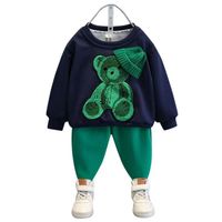 Casual Animal Cartoon Solid Color Polyester Boys Clothing Sets main image 3