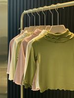 Classical Solid Color Cotton T-shirts & Blouses main image 3