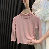 Classical Solid Color Cotton T-shirts & Blouses sku image 2