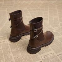 Women's Streetwear Solid Color Round Toe Martin Boots sku image 7