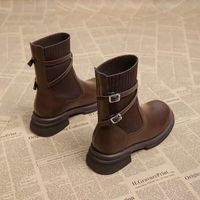 Women's Streetwear Solid Color Round Toe Martin Boots sku image 9