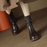 Women's Streetwear Solid Color Round Toe Martin Boots sku image 13