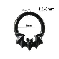 Simple Style Flame Bat Stainless Steel Plating Gold Plated Nose Ring sku image 3