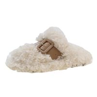 Women's Streetwear Solid Color Round Toe Plush Slippers main image 4