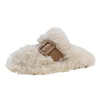 Women's Streetwear Solid Color Round Toe Plush Slippers sku image 3