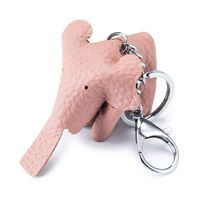 Cute Elephant Pu Leather Women's Bag Pendant Keychain sku image 6