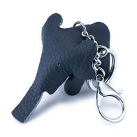 Cute Elephant Pu Leather Women's Bag Pendant Keychain sku image 4