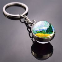 Elegant Artistic Starry Sky Metal Unisex Bag Pendant Keychain sku image 6