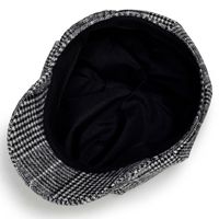 Women's Retro British Style Plaid Curved Eaves Beret Hat main image 2
