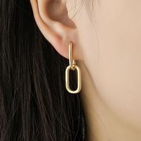 1 Pair Simple Style Commute Solid Color Alloy Drop Earrings main image 1