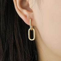1 Pair Simple Style Commute Solid Color Alloy Drop Earrings main image 4