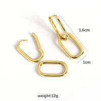 1 Pair Simple Style Commute Solid Color Alloy Drop Earrings main image 2
