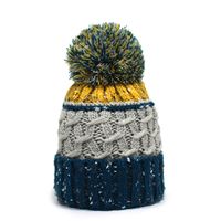 Women's Basic Retro Color Block Pom Poms Eaveless Wool Cap sku image 6