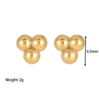 1 Pair Simple Style Ball Patchwork Plating Stainless Steel White Gold Plated Gold Plated Ear Studs main image 6