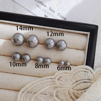 1 Pair Simple Style Round Plating Inlay Freshwater Pearl Artificial Pearls Gold Plated Ear Studs main image 2