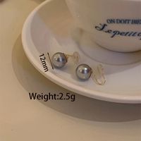 1 Pair Simple Style Round Plating Inlay Freshwater Pearl Artificial Pearls Gold Plated Ear Studs sku image 7