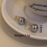 1 Pair Simple Style Round Plating Inlay Freshwater Pearl Artificial Pearls Gold Plated Ear Studs sku image 8