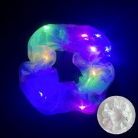 Novedad Color Sólido Cristal Artificial Luminoso Liga Para El Cabello 1 Pieza sku image 21