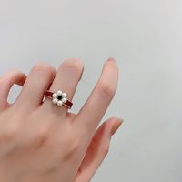 Simple Style Classic Style Flower Gold Plated Pearl Alloy Wholesale Rings main image 1