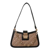 Women's Pu Leather Solid Color Streetwear Square Zipper Shoulder Bag Crossbody Bag sku image 1