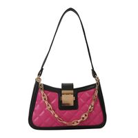 Women's Pu Leather Solid Color Streetwear Square Zipper Shoulder Bag Crossbody Bag sku image 4