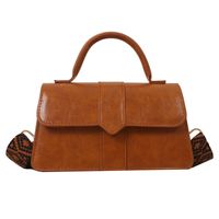 Women's Pu Leather Solid Color Elegant Square Magnetic Buckle Handbag sku image 2