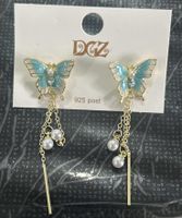 1 Pair Elegant Lady Bow Knot Plating Imitation Pearl Alloy Drop Earrings sku image 1