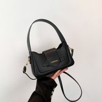 Women's Pu Leather Solid Color Streetwear Square Zipper Shoulder Bag Underarm Bag main image 6