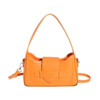 Women's Pu Leather Solid Color Streetwear Square Zipper Shoulder Bag Underarm Bag sku image 7