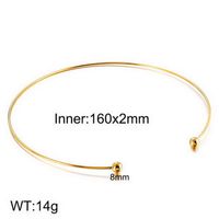 Stainless Steel Titanium Steel 18K Gold Plated Casual Simple Style Solid Color Choker sku image 2