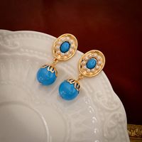 1 Pair Classical Lady Cross Enamel Plating Inlay Copper Ear Studs sku image 110