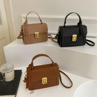 Women's Pu Leather Solid Color Streetwear Square Magnetic Buckle Handbag main image 1