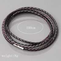 Casual Vintage Style Simple Style Solid Color Pu Leather Braid Unisex Bracelets sku image 4