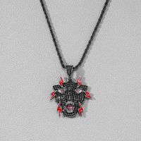 Hip-hop Dragon Alloy Inlay Rhinestones Men's Pendant Necklace main image 4