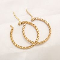 1 Pair Exaggerated Simple Style Solid Color Plating 304 Stainless Steel 18K Gold Plated Gold Plated Earrings main image 6