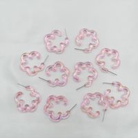 1 Pair Sweet Flower Hollow Out Arylic Ear Studs main image 1