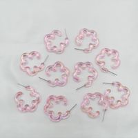 1 Pair Sweet Flower Hollow Out Arylic Ear Studs main image 7
