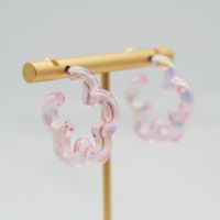 1 Pair Sweet Flower Hollow Out Arylic Ear Studs main image 4