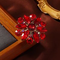 Brillante Flor Chapado En Oro Diamantes De Imitación Aleación Venta Al Por Mayor Anillos Abiertos sku image 1